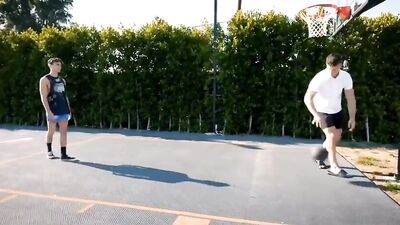 Cum-filled Basketball Court Twink Sex: Bareback Big Cocks Rimming Fun Oral Porn!