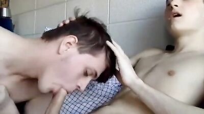 Gay Porn Friends Meet for a Fun Cock Sucking Session!