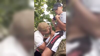 Outdoor Latino Big Cock Sucking Adventure