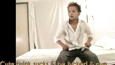 Handsome Twink Gets Sucked and Fucked, Cumming Hard!