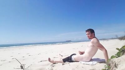 Hot Amateur Boys Cumming on the Beach! - Warm day at the beach boys porn