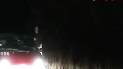 In front of the headlights - amateur cum shots public outside boys!