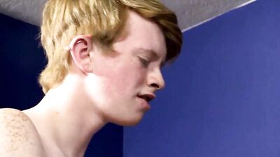 Ginger hottie twink pokes up the action in hot gay porn scene