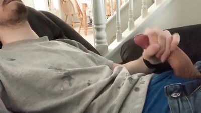 Getting cum all over my clothes when I shoot my load boys! Gay Porn Video