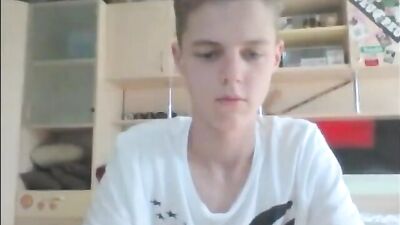 Blond Boy Porn: Jerks His Big Dick and Cums in Hot Solo Action!