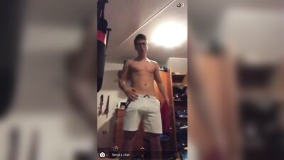 Muscle Stud College Athlete Strips and Plays with Boys Porn!