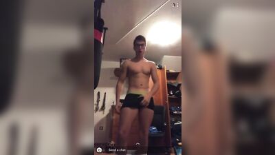 Muscle Stud College Athlete Strips and Plays with Boys Porn!