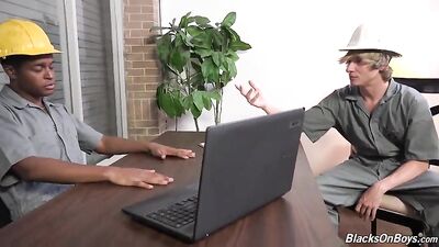 Needing The Job... Again? - Black Supervisor Fucks Twink Jessie Up The Ass!