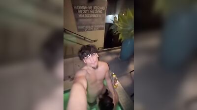 Hot Tub Steamy Fun: Latino Amateur Big Cocks in Action!