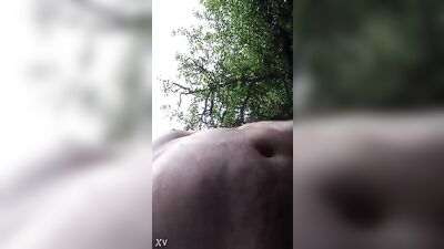 Naked Chubby Boy Masturbates in the Woods and Cums