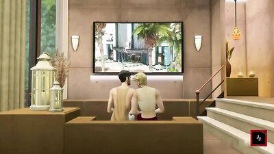 Step-Dads Gay Vacation: Bareback Big Dicks Cartoons!