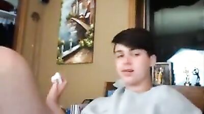 Young Studs Anal Playfulness Exposed in Cute Wanking Frat Boy Cam Show