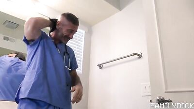 Doctor dad teaches son