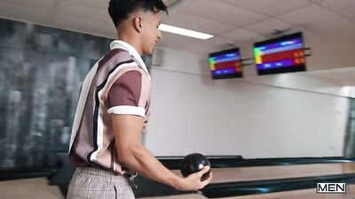 Bowling Alley Fuckdown: Malik Delgaty and Angel Santanas Gay Porn Adventure