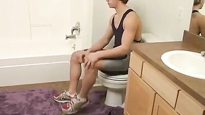 Ultracute Blonde Wrestlers Fit Shower Wank after Competition