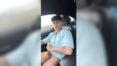 Car Wank with Levy Van Wilgen: Muscle Boys Cum Shots in Public!