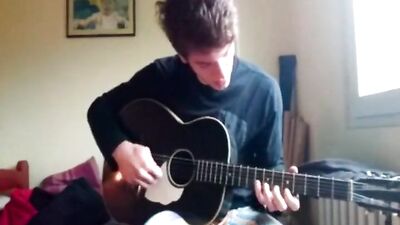 Cumming with Guitar-boy: A Cuties Muscular Webcam Show!