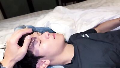 Tattooed Bed Play with Asian Ass