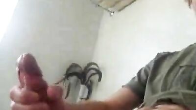 Blonde Muscle Boy Solo Cumshot Selfie Cam!