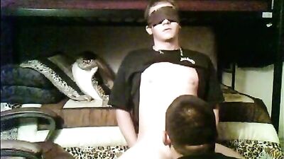 Blindfolded Straight Guys Fetish Night with Vintage Horny Lady
