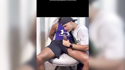 Suck on the Huge BBC Webcam Blowjob: Big Cocks Black Muscle Boys POV Oral Handjob!