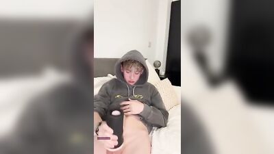 Cumming Messy Twink: Handjob & Pocket Pussy Fun!