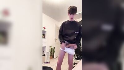 Handsome Cum Wanker - White Undies Obsession!