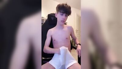 Handsome Cum Wanker - White Undies Obsession!