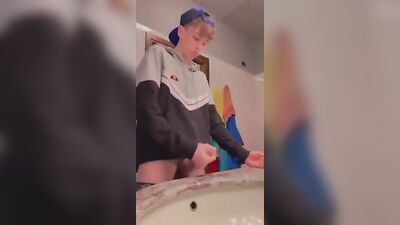 Young Clayton from Charlotte Cumming - Next-Door Hunk Exposes His Big Cock in Solo Cumshot!