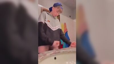 Young Clayton from Charlotte Cumming - Next-Door Hunk Exposes His Big Cock in Solo Cumshot!