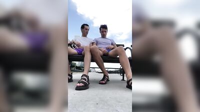 Outdoor Buddies Cumshots - A Gay Porn Adventure!