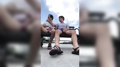 Outdoor Buddies Cumshots - A Gay Porn Adventure!