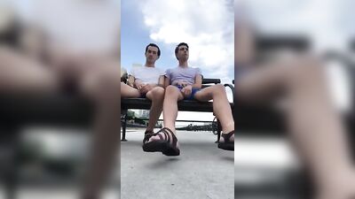 Outdoor Buddies Cumshots - A Gay Porn Adventure!