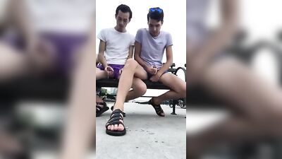 Outdoor Buddies Cumshots - A Gay Porn Adventure!
