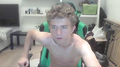 Curly Blonds Wanking Adventure - Big Cock Solos and Cum Shots