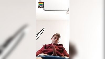 German Twink Web Cam Cumshot - Solo Sex