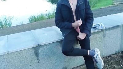 Gay Porn - Blond Boy Wanks in Public and Cums Hard!