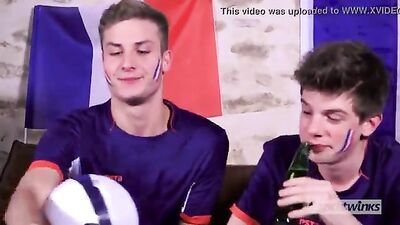 French Soccer Team Boys Revenge: A Blowjob Orgy with Twinks!