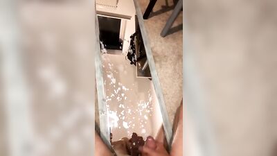 Golden Cumshot on Twink Mirror: Teen Boys Ultimate Gay Porn Experience