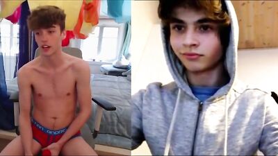 Gay Webcam Friends: First-Time Bareback Handjob