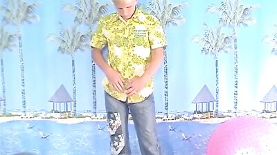 When vacation is expensive u got to improvise gay wank