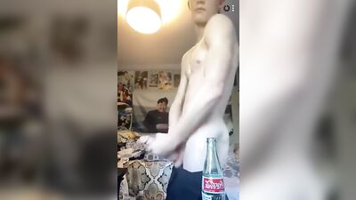 Thin Twink Gets Double Penetrated in Long Peen Porn