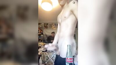 Thin Twink Gets Double Penetrated in Long Peen Porn