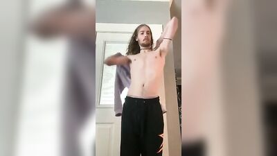Teen Twink Pisses Outside in Public - Long Hair and Amateur Fetish!
