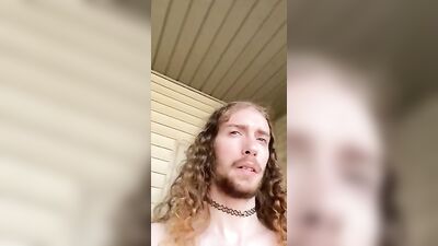 Teen Twink Pisses Outside in Public - Long Hair and Amateur Fetish!