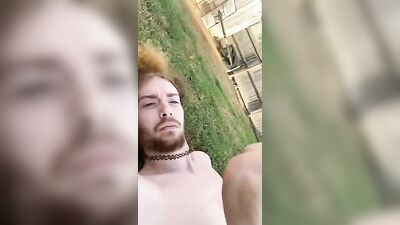 Teen Twink Pisses Outside in Public - Long Hair and Amateur Fetish!