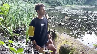 He Really Likes It: Fit Cutie Outside Solo Adventure with a Big Cock!