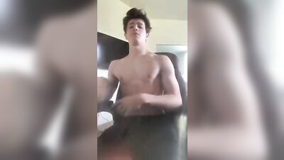 Strip and Play with Handsome Brunette Guy - Big Cocks Solo