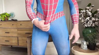 Web-Slinging Solo Cum Shots with SpidEY!