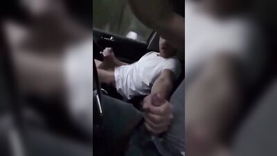 Getting Cumshots on the Road: Public Outdoor Amateur Handjobs